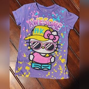 Girls Lilac Hello Kitty Grapic Tee